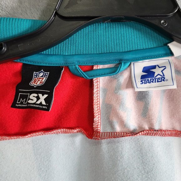 Starter Red Michael Strahan NFL Super Bowl LVII Embroidered Track Jacket Sz XL - Picture 11 of 14
